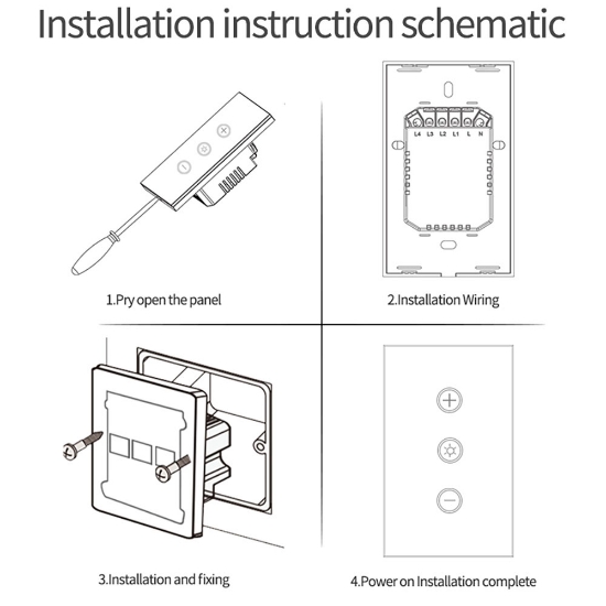 Imagine Dimmer din sticla "WiFi smart" (touch)