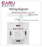 Imagine Dimmer din sticla "WiFi smart" (touch)