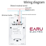 Imagine Dimmer din sticla "WiFi smart" (touch)