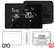 Imagine Termostat din sticla "WiFi smart" (touch)