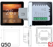 Imagine Termostat din sticla "WiFi smart" (touch)