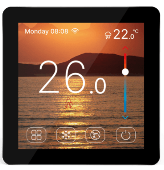 Imagine Termostat din sticla "WiFi smart" (touch)