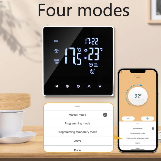 Imagine Termostat din sticla "WiFi smart" (touch)