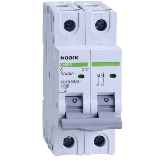Imagine Siguranță automată Ex9BS 2P 20A 4,5kA curba C Noark 102155