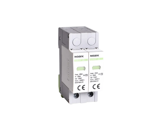 Imagine Descarcator SPD Ex9UEP cu contact de actionare la distanta, clasa 2, 750 V DC, latime 2 module, pentru sisteme fotovoltaice fara impamantare