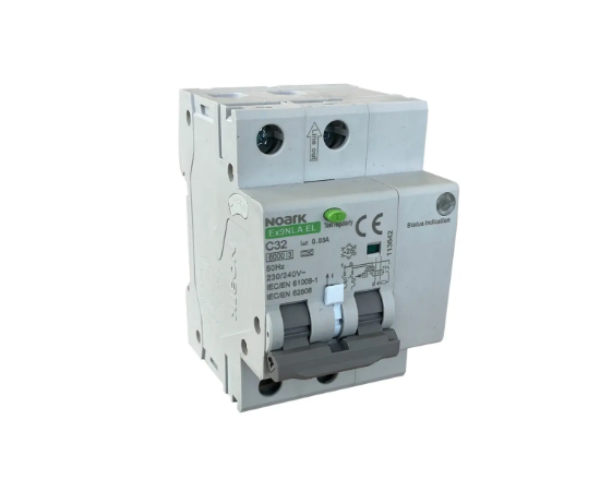 Imagine RCBO cu detecție a arcului electric (AFDD), electronic, 3 module, Icn=6kA, 2poli, car. C, In=13A, IΔn=30mA, tip A