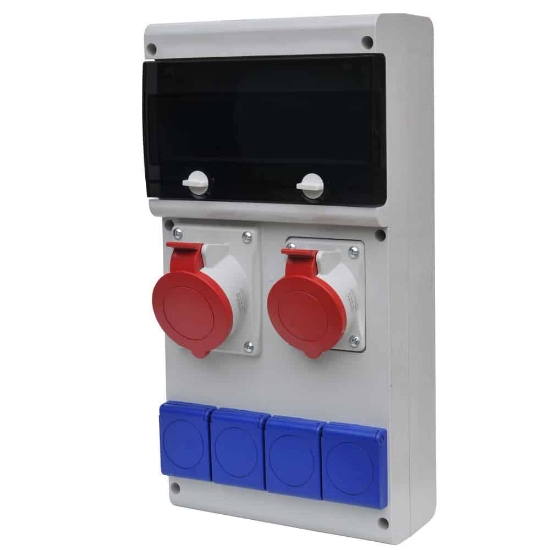 Imagine ORGANIZARE SANTIER IND 5P 2X16A 4XSCHUKO