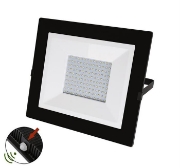 Imagine PROIECTOR "SLIM" 100W SMD LED lumina alba (4000k)  negru + fotocelula