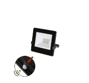 Imagine PROIECTOR "SLIM" 10W SMD LED lumina alba (4000k) negru + fotocelula