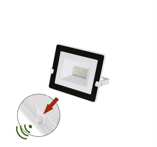 Imagine PROIECTOR "SLIM" 20W SMD LED lumina alba (4000k) alb + fotocelula