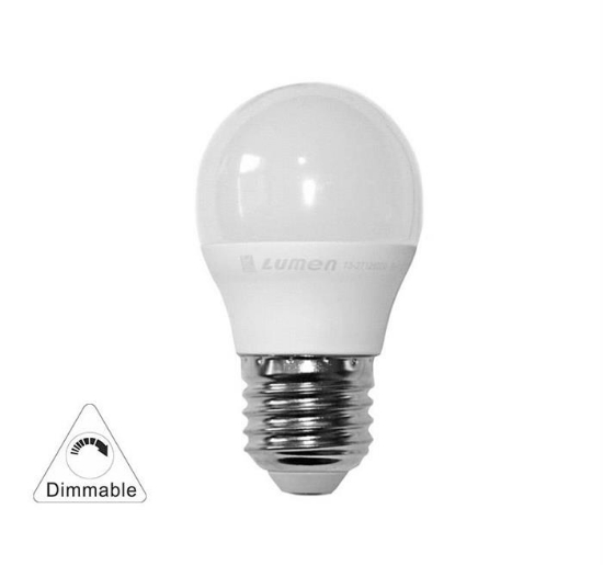Imagine BEC LED 240V SFERIC DIMABIL E27 6W LUMINA calda - MAT