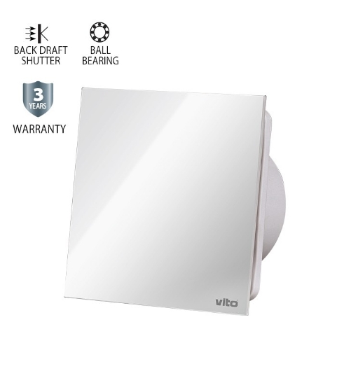 Imagine Ventilator Alb Vito Sticla Antiretur Dim 100Mm 12w VT-VT8005230