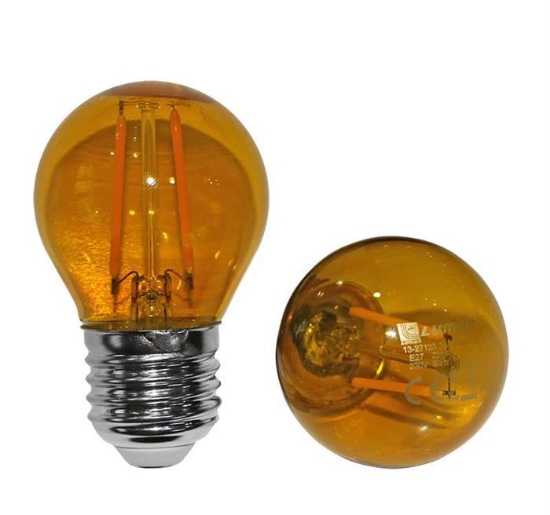 Imagine BEC LED COG 230V "SFERIC" E27 2W LUMINA portocalie