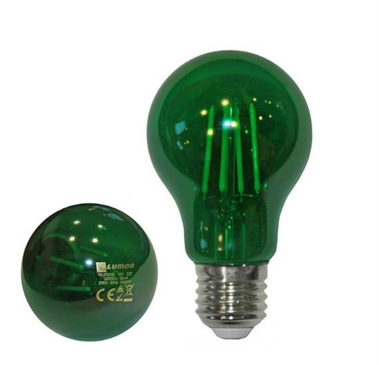 Imagine BEC LED COG 230V TIP "PARA" E27 6W LUMINA verde