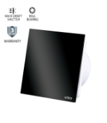 Imagine Ventilator negru VITO sticlă  antiretur Dim 100mm 12W VT-VT8005240