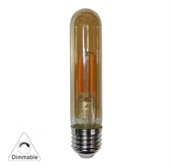 Imagine BEC LED-COG 6W DIMABIL"TUB" L:125mm E27 230V LUMINA calda AURIU