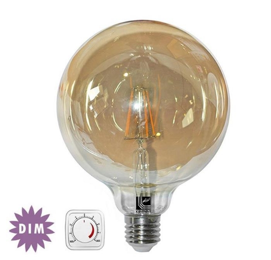 Imagine BEC LED-COG 6W GLOB E27 230V DIMABIL F:125mm LUMINA calda - AURIU