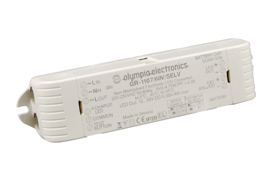 Imagine Convertor 50-100VDC pentru corpuri de iluminat LED cu baterie 4,8V 3Ah 0,9W