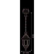 Imagine Corp cu lant policarbonat 931 "PT" h:84cm ALB E27 IP44