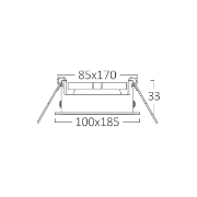 Imagine Carcasa negru patrat pt 2xGU10 neechipat Beta RS2 BR-BH03-05031