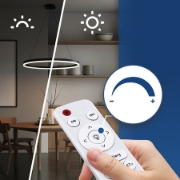 Imagine Lampă suspendată LED 35W 3CCT 2450lm rotundă neagră dimabilă cu telecomandă HARVEY HOROZ  019-083-0035/BLK
