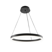 Imagine Lampă suspendată LED 53W 3CCT 2450lm rotundă neagră dimabilă cu telecomandă HARVEY  HOROZ 019-083-0053/BLK