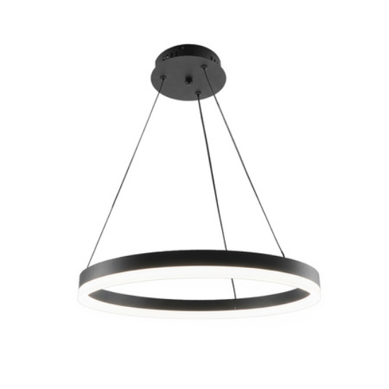 Imagine Lampă suspendată LED 53W 3CCT 2450lm rotundă neagră dimabilă cu telecomandă HARVEY  HOROZ 019-083-0053/BLK
