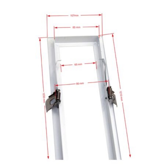 Imagine Rama montaj incastrat in rigips pentru corp de 36W - alba 1230x107