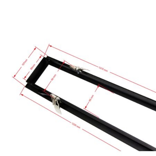 Imagine Rama montaj incastrat in rigips pentru corp de 36W - neagra 1230x107