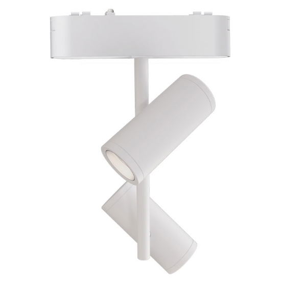 Imagine Spot dublu cu LED 2x8w pentru sina 40VDC lumina calda - alb