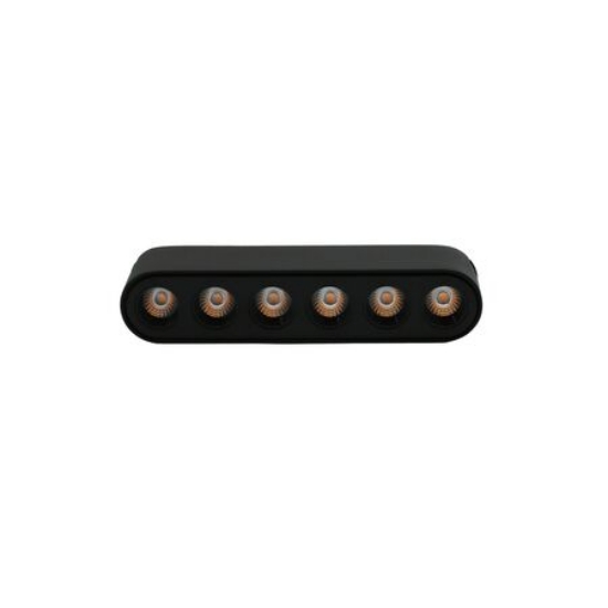 Imagine Corp (lentile la 36 grade) cu LED 6w pentru sina 40VDC lumina alba - negru