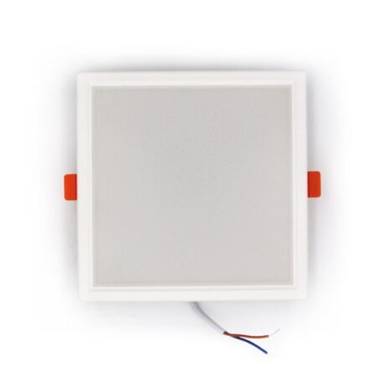 Imagine Corp patrat SLIM alb "ST" cu led 15W lumina rece D:142x142mm (sistem incorporat)