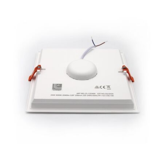 Imagine Corp patrat SLIM alb "ST" cu led 24W lumina calda D:218x218mm (sistem incorporat)