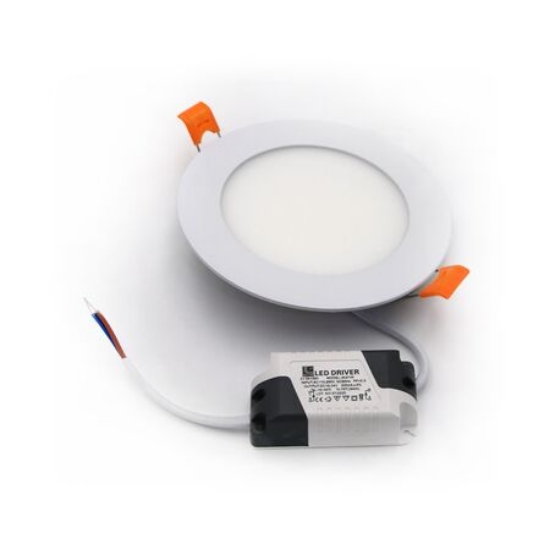 Imagine Corp rotund SLIM alb "ST" cu led 6W lumina alba D:120mm
