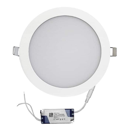 Imagine Corp rotund SLIM alb "ST" cu led 18W lumina calda D:220mm