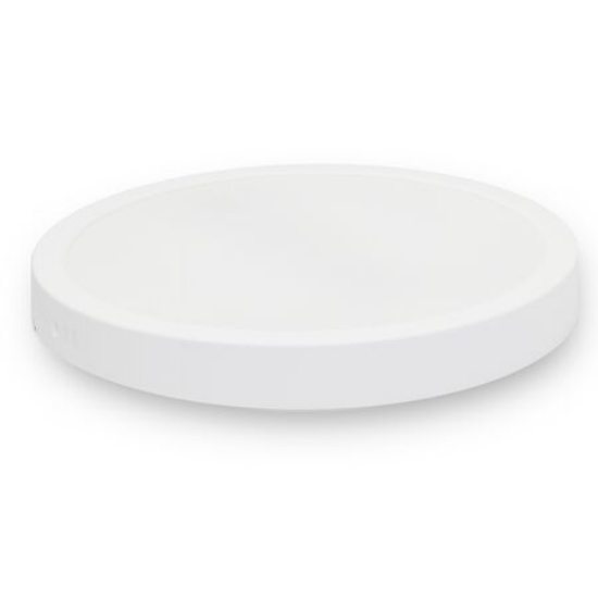 Imagine Plafoniera rotunda din plastic alba cu led 18W lumina alba - IP20