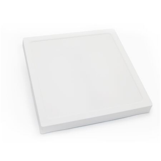 Imagine Plafoniera patrata din plastic alba cu led 24W lumina alba - IP20