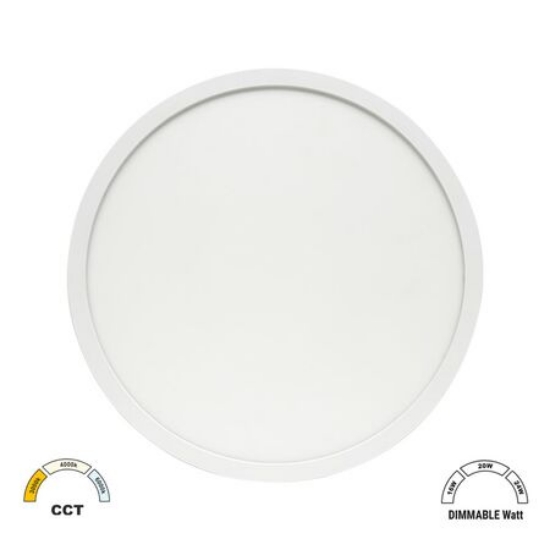 Imagine Plafoniera rotunda alba cu LED CCT 16W-20W-24W - IP40