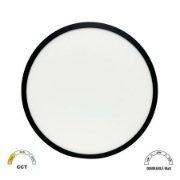 Imagine Plafoniera rotunda neagra cu LED CCT 16W-20W-24W - IP40