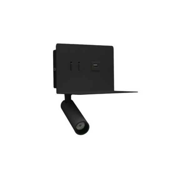 Imagine Aplica 3w & spot 3w % USB cu led lumina calda 230V - negru