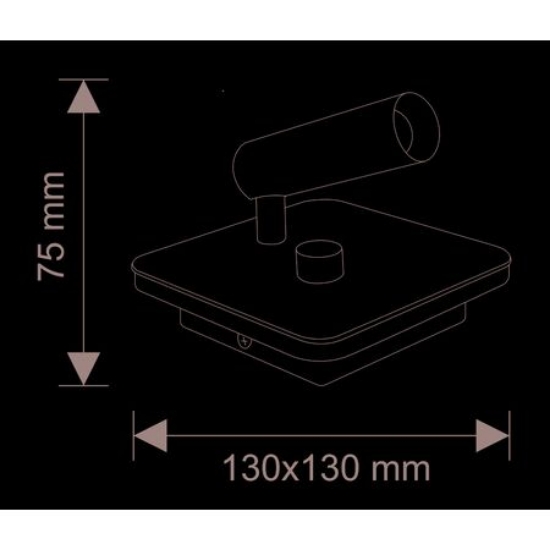 Imagine Aplica 3w & spot 6w cu led lumina calda 230V - negru