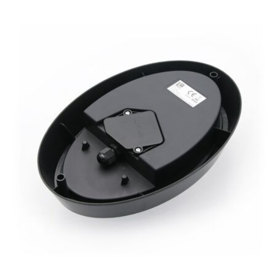 Imagine Aplica LED ovală 15W 230V Lumină Albă IP65 Negru
