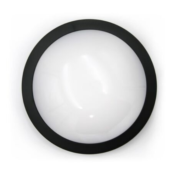 Imagine Plafonieră LED rotunda 18w 230v Lumina Alba IP65 negru 21-230181