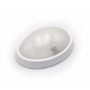 Imagine Plafoniera ovala alba cu led 15W & senzor de miscare -lumina alba - IP54