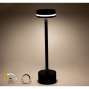 Imagine Veioza LED CCT dimabil reincarcabila - 2W - neagra