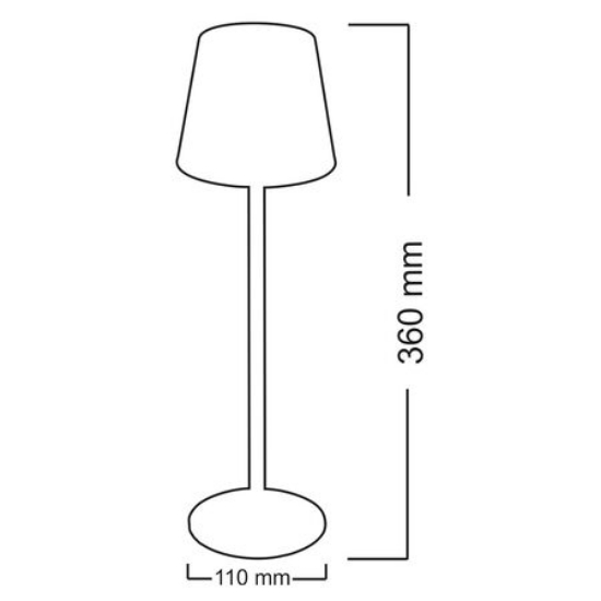 Imagine Veioza LED CCT dimabil reincarcabila - 3W - alba