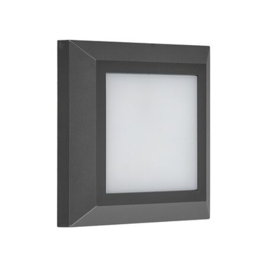Imagine Aplica corp patrat PT cu LED 4W 230V lumina calda IP65 GRAFIT 3-9701