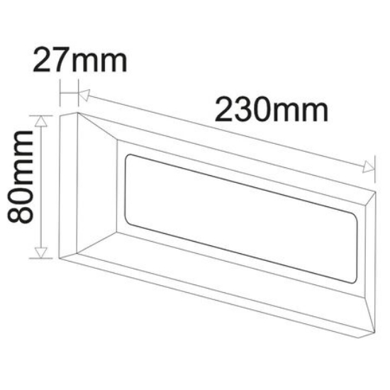 Imagine Corp PT policarbonat GRI 4W LED dreptunghiular CCT IP65