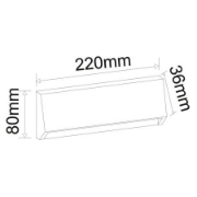 Imagine Corp PT policarbonat ALB 3W LED dreptunghiular LUMINA CALDA IP65