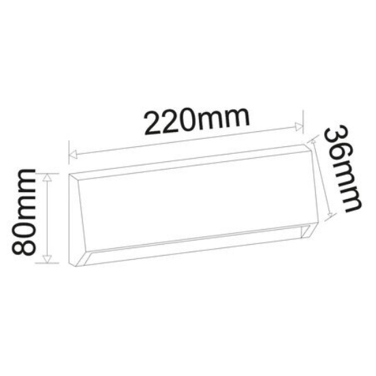 Imagine Corp PT policarbonat GRAFIT 3W LED dreptunghiular CCT IP65